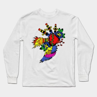 Winged Sacred Heart Long Sleeve T-Shirt